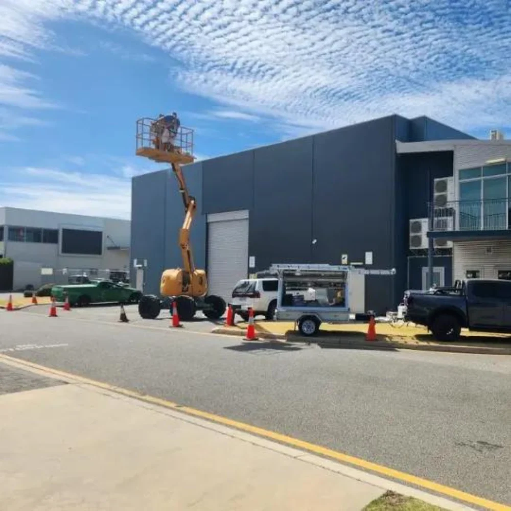 Commercial painters Perth painting warehouse walls and industrial facilities