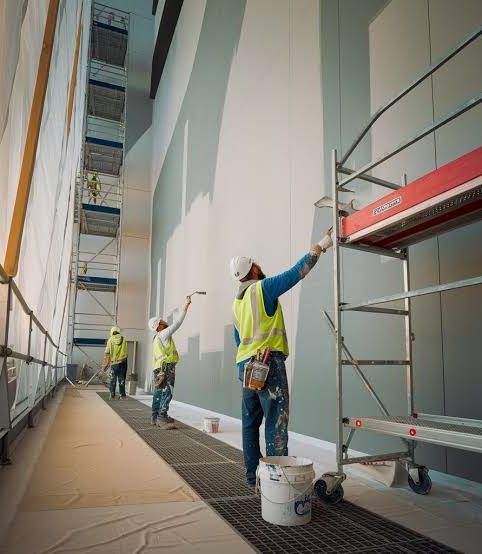 Commercial painting Perth for modern office building exterior with durable protective coating
