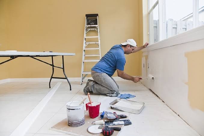 Office painters Perth completing interior commercial office painting with premium finishes